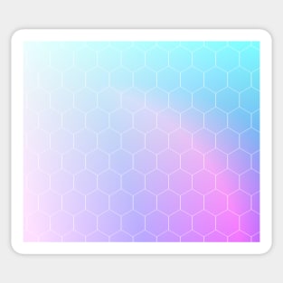 Cute soft pastel pink purple and blue hexagon pattern Sticker